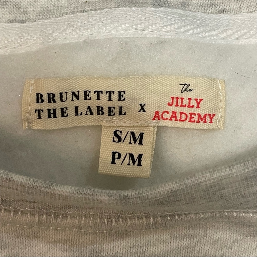 Brunette the Label x The Jilly Academy Sweatshirt in Heathered Light Grey - Picture 5 of 9